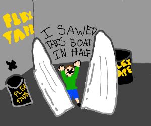 i sawed this boat in half|The Untold Truth Of Flex Tape .